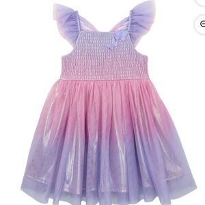 Zunie Girl Lavender and Rose Butterfly Dress size 6- NEW